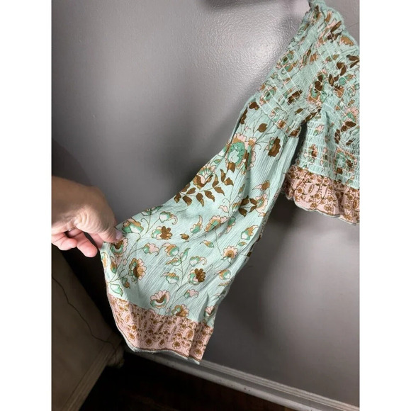 Raga (Anthropologie) Boho Bright Pattern Crop Top Size X Small *NWT* - Picture 2 of 6